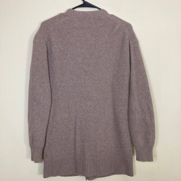 J. Crew Long Cardigan Women’s Sweater Small Oversized Brown Alpaca Wool AB797 - Picture 2 of 8